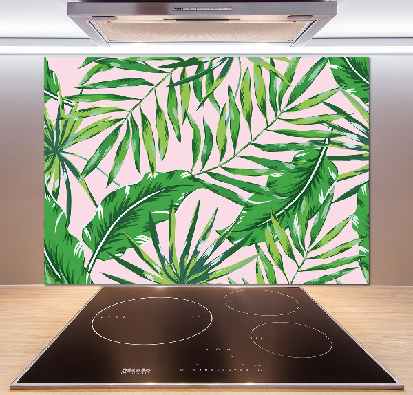 Kitchen splashback Tropical leaves