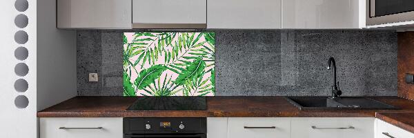 Kitchen splashback Tropical leaves