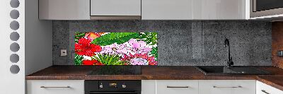 Kitchen splashback Hawaiian flowers