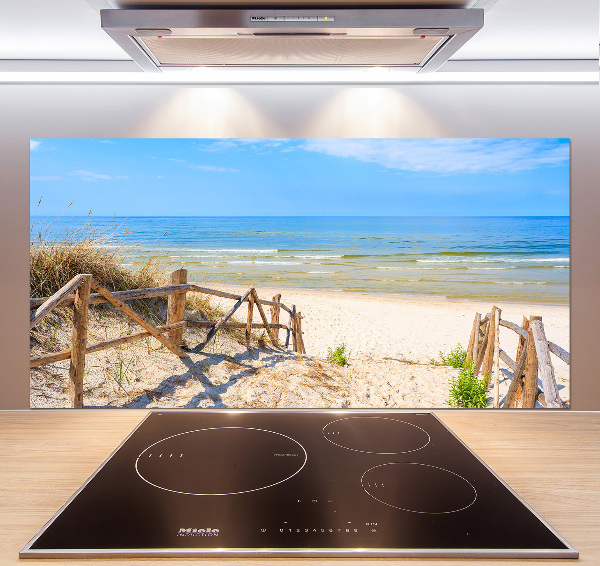 Kitchen splashback Entrance to the beach