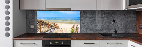 Kitchen splashback Entrance to the beach