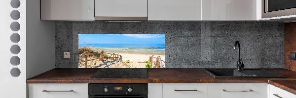 Kitchen splashback Entrance to the beach