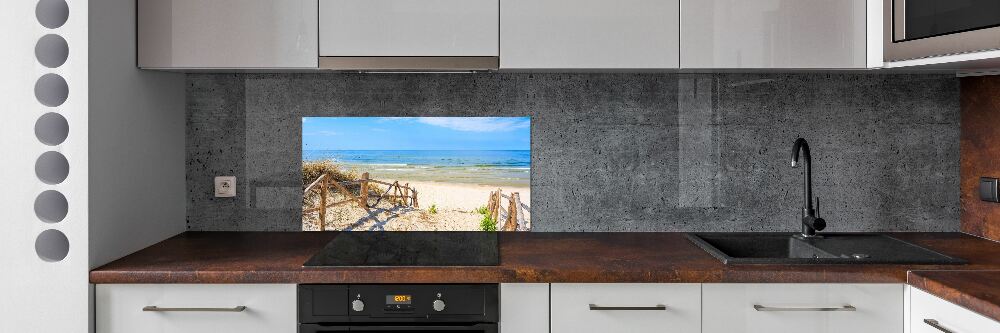 Kitchen splashback Entrance to the beach