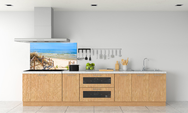 Kitchen splashback Entrance to the beach