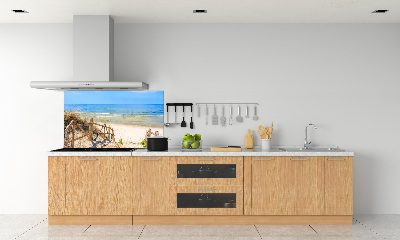 Kitchen splashback Entrance to the beach