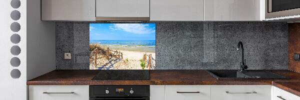 Kitchen splashback Entrance to the beach