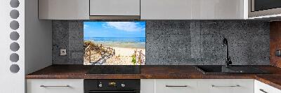 Kitchen splashback Entrance to the beach