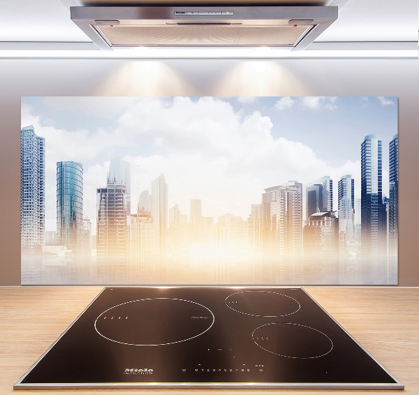 Cooker splashback Skyscrapers