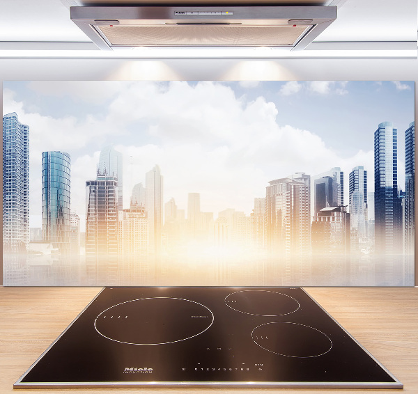 Cooker splashback Skyscrapers