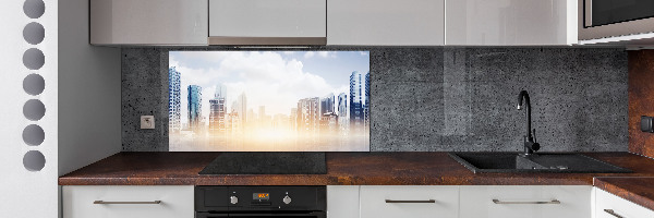 Cooker splashback Skyscrapers