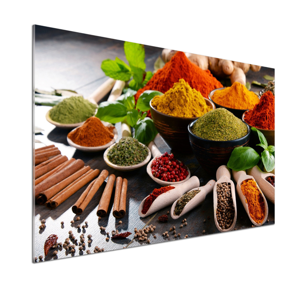 Cooker splashback Colorful spices