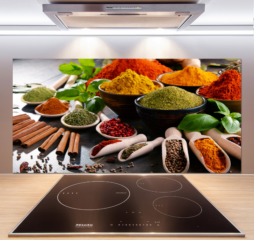 Cooker splashback Colorful spices