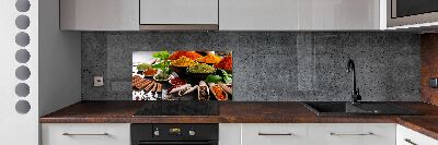 Cooker splashback Colorful spices