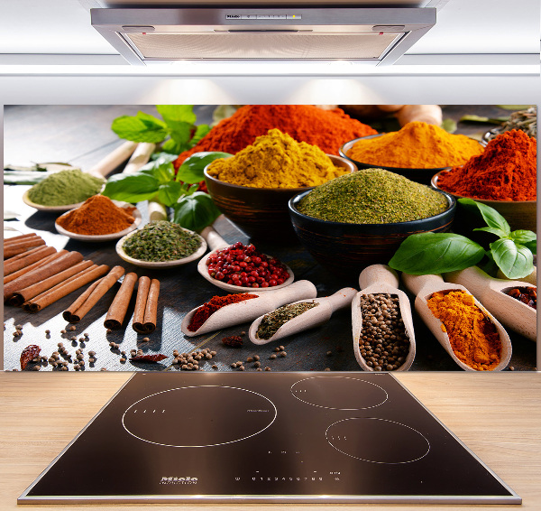 Cooker splashback Colorful spices