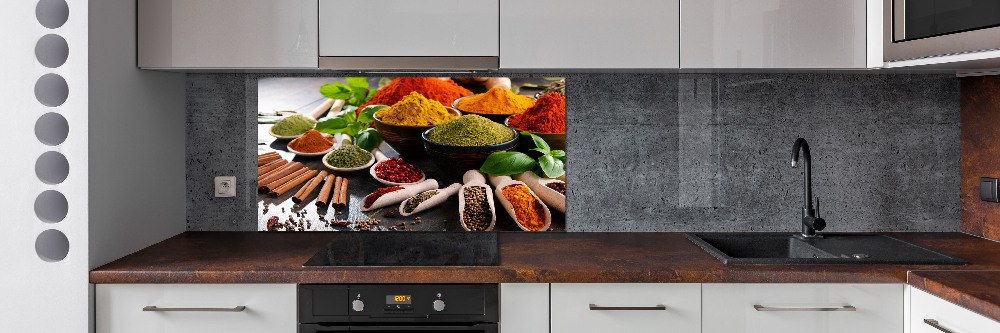 Cooker splashback Colorful spices