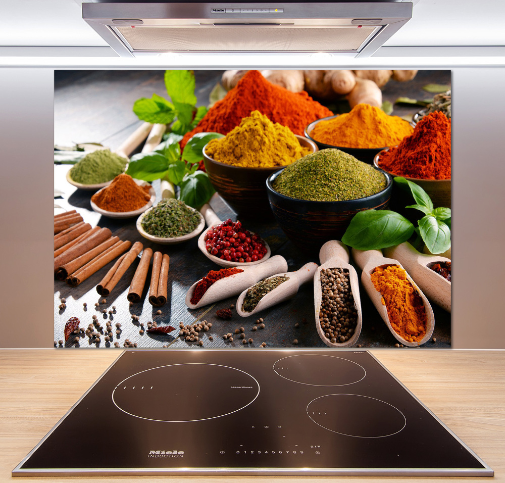 Cooker splashback Colorful spices