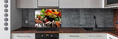 Cooker splashback Colorful spices