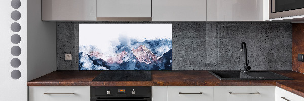 Kitchen splashback Mountain range