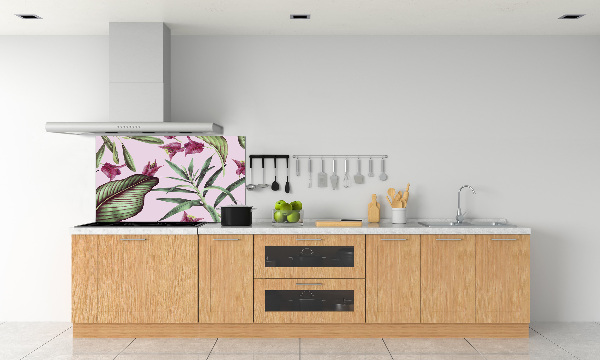 Kitchen splashback Tropical flowers