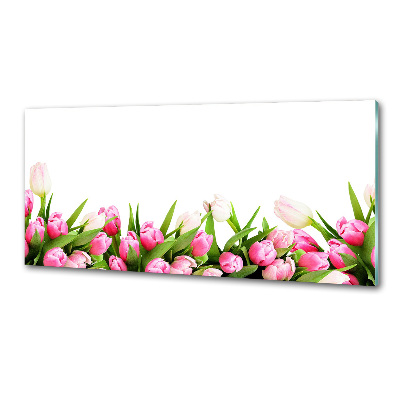 Cooker splashback Pink tulips