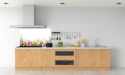 Cooker splashback Pink tulips