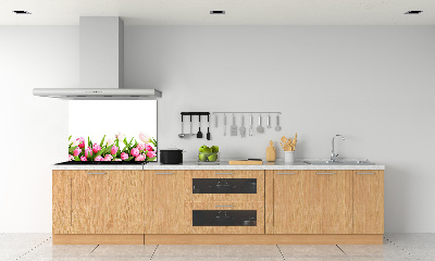 Cooker splashback Pink tulips