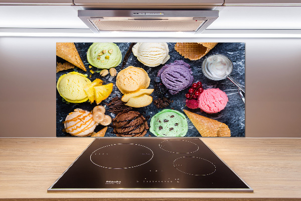 Cooker splashback Colorful ice cream