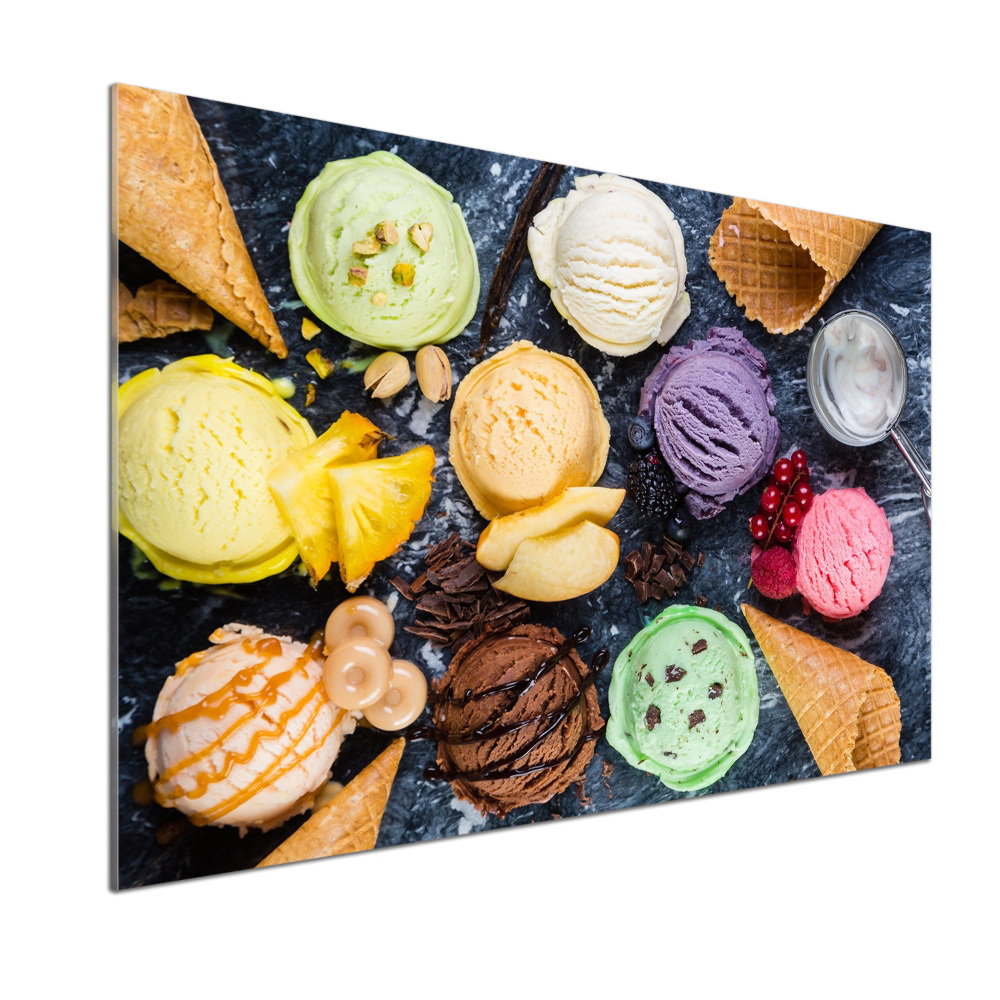 Cooker splashback Colorful ice cream