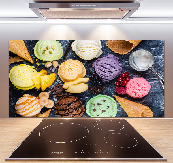 Cooker splashback Colorful ice cream