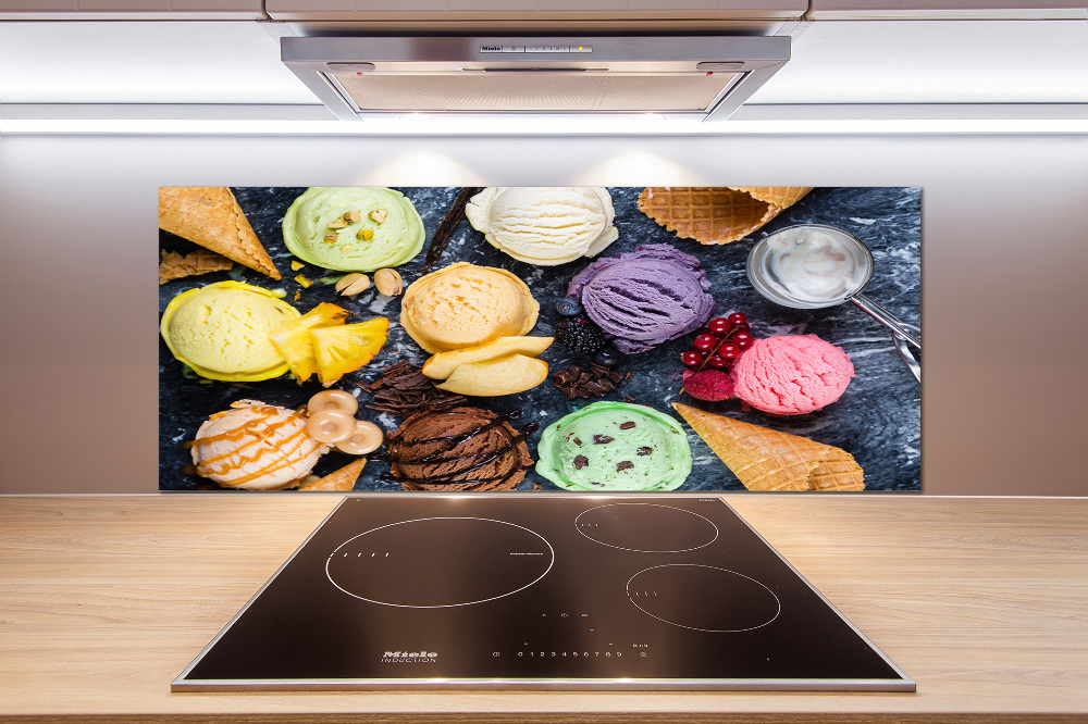 Cooker splashback Colorful ice cream