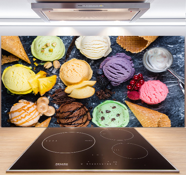 Cooker splashback Colorful ice cream