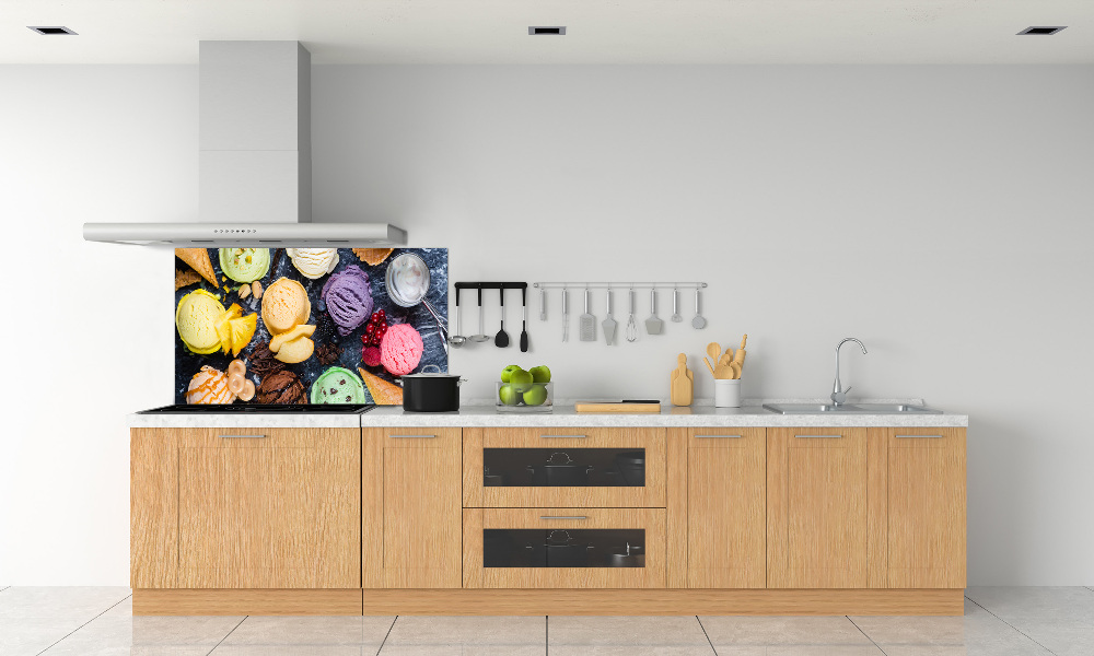 Cooker splashback Colorful ice cream