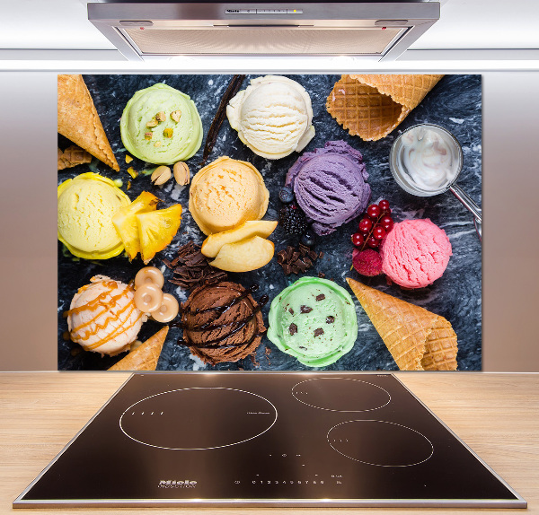 Cooker splashback Colorful ice cream