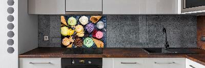 Cooker splashback Colorful ice cream