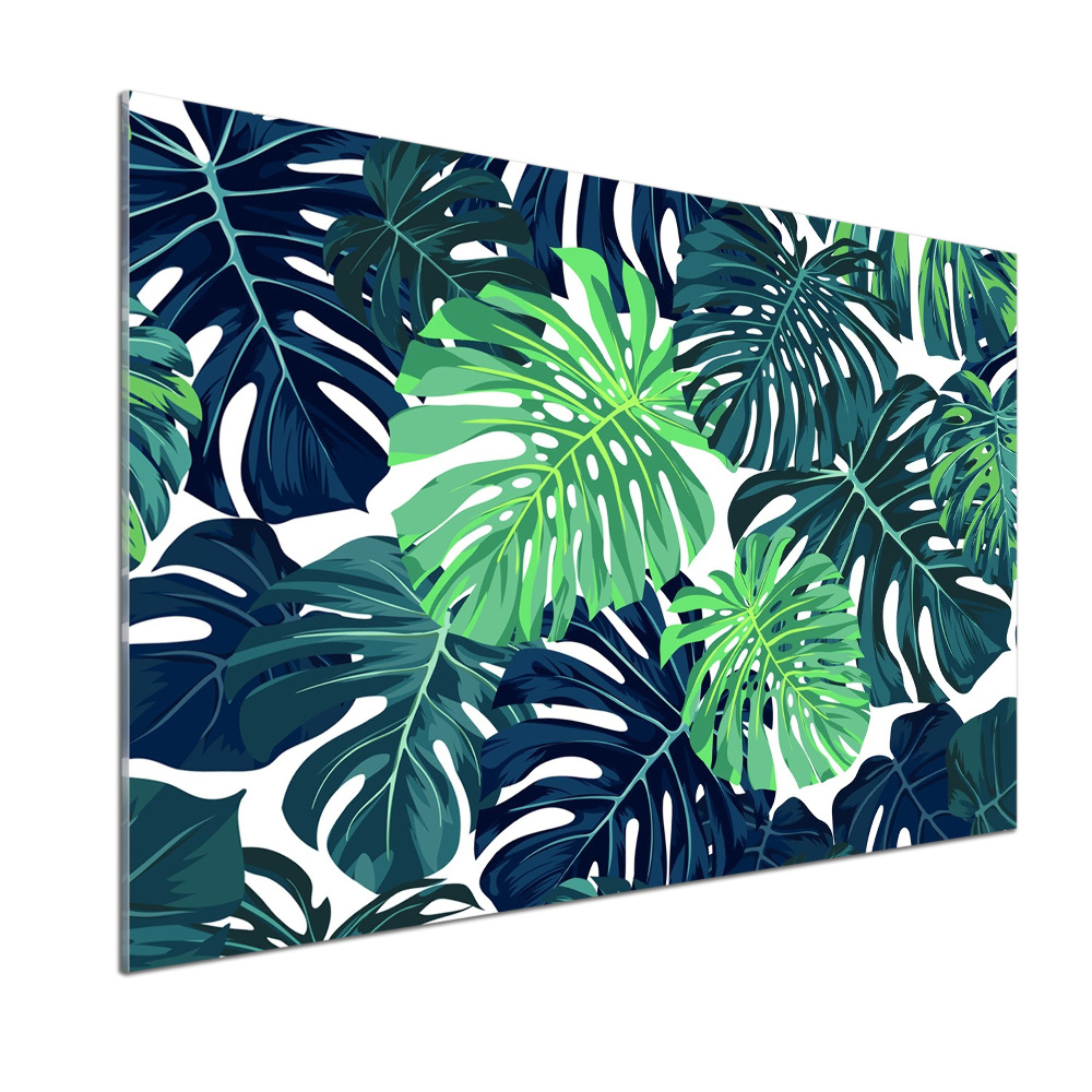 Kitchen wall panels Tropical leaves