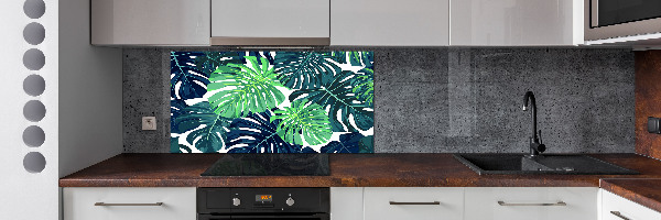 Kitchen wall panels Tropical leaves