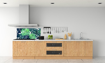 Kitchen wall panels Tropical leaves