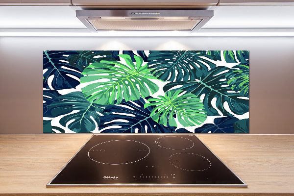 Kitchen wall panels Tropical leaves