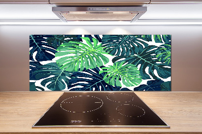 Kitchen wall panels Tropical leaves