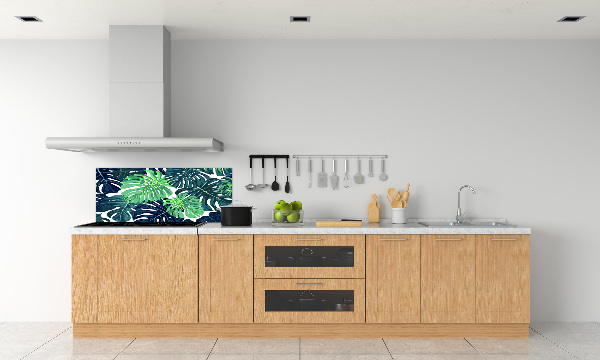 Kitchen wall panels Tropical leaves