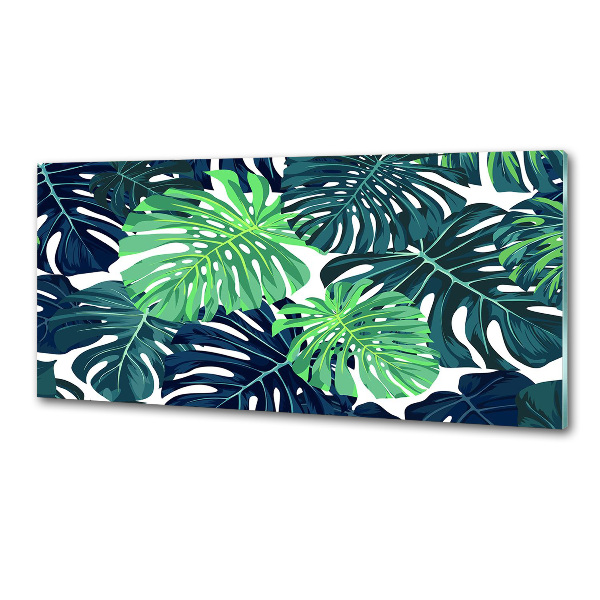 Kitchen wall panels Tropical leaves