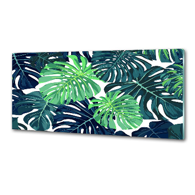 Kitchen wall panels Tropical leaves