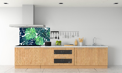 Kitchen wall panels Tropical leaves