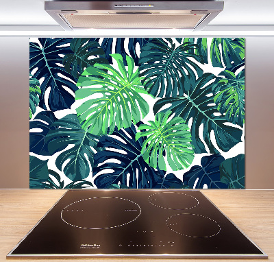 Kitchen wall panels Tropical leaves