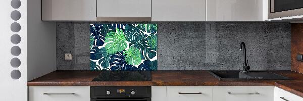 Kitchen wall panels Tropical leaves