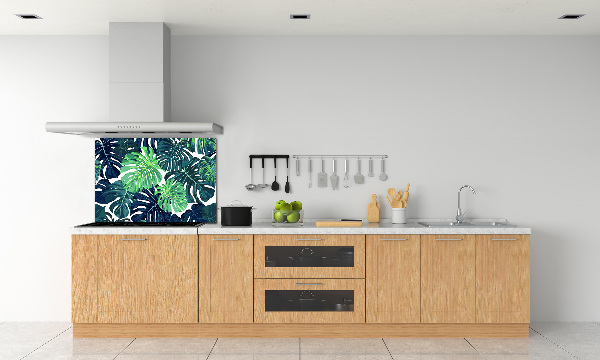 Kitchen wall panels Tropical leaves