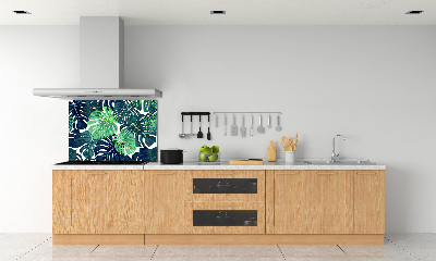 Kitchen wall panels Tropical leaves