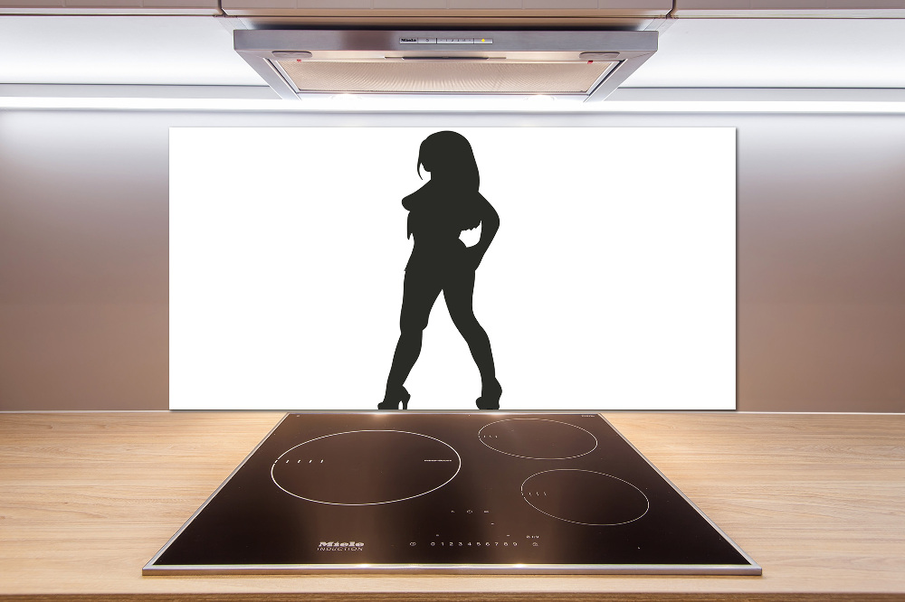 Cooker splashback A woman's silhouette