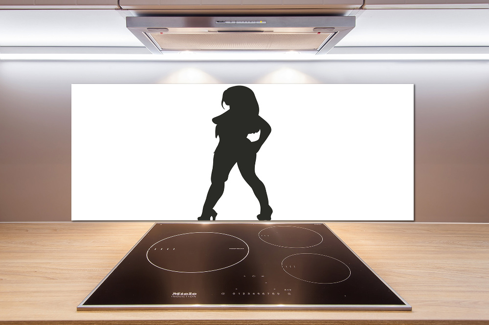 Cooker splashback A woman's silhouette