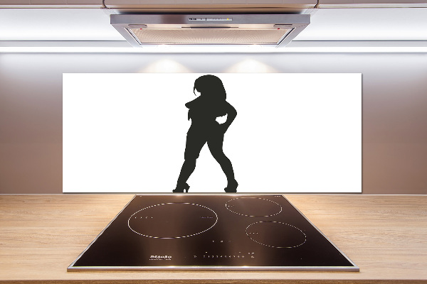 Cooker splashback A woman's silhouette